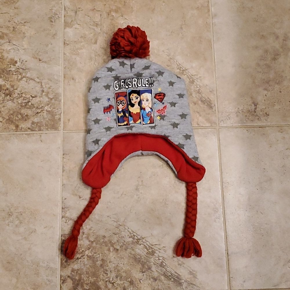 DC Superhero Girls knit fleece lined hat